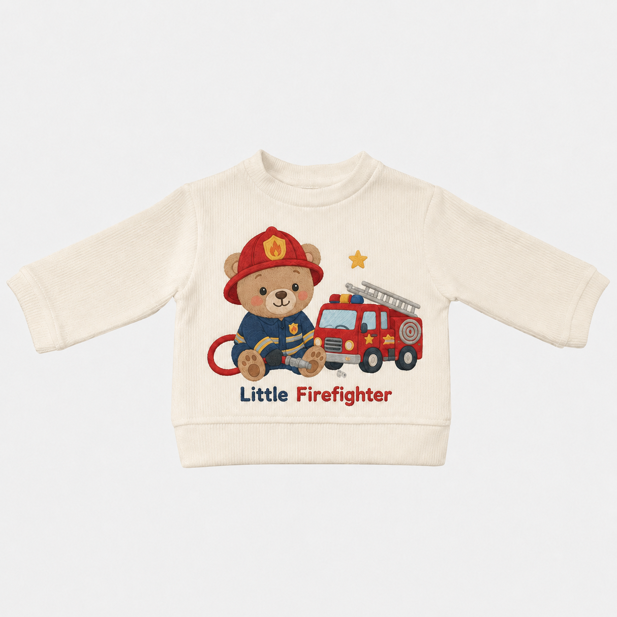 Little Bear Firefighter Baby Wool Sweater – Kids Sweatshirt
