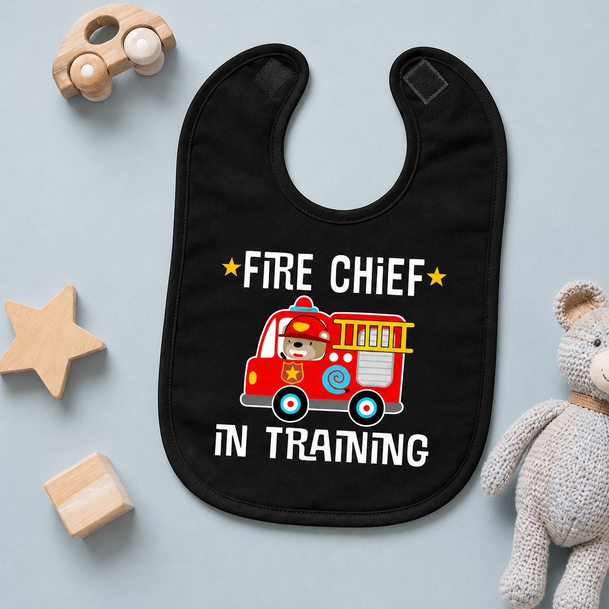 Fire Chief Baby Bib