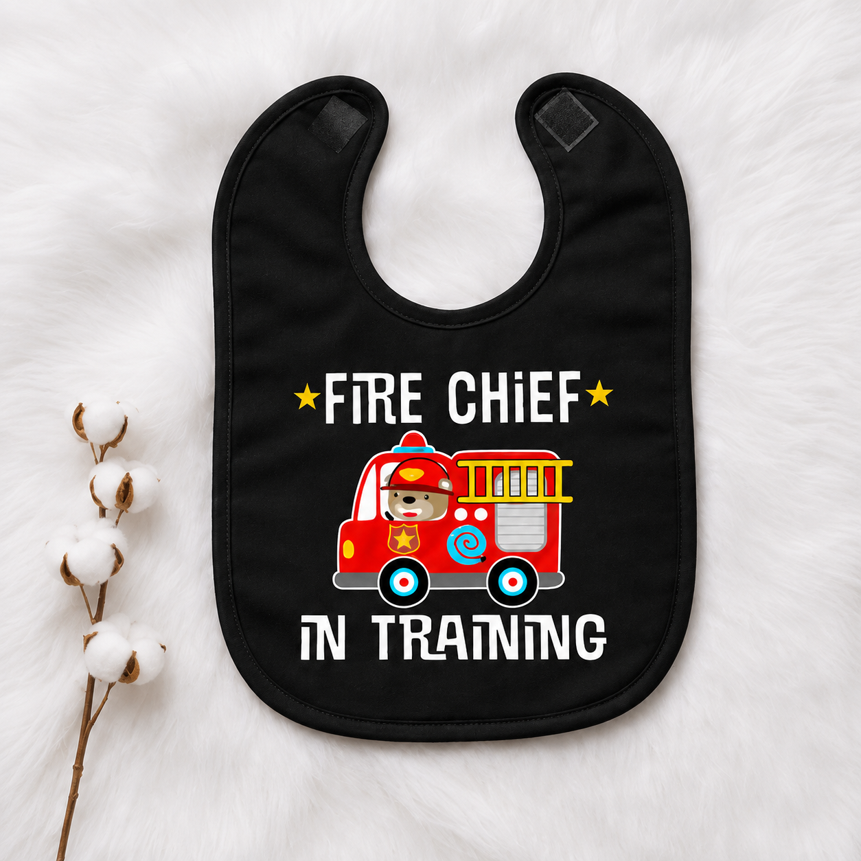 Fire Chief Baby Bib