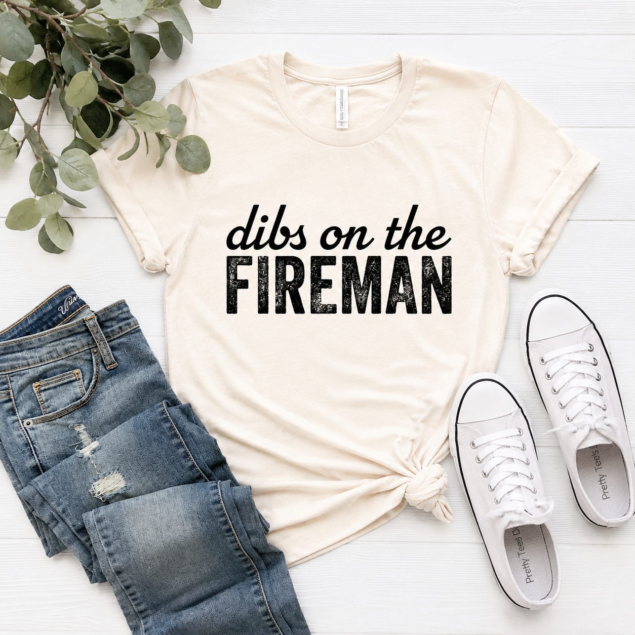 Dibs On The Fireman, Wife Shirt, Firefighter Wife Gift, Firefighter Girlfriend, Firefighter Wife Shirt, Firefighter GF Shirt