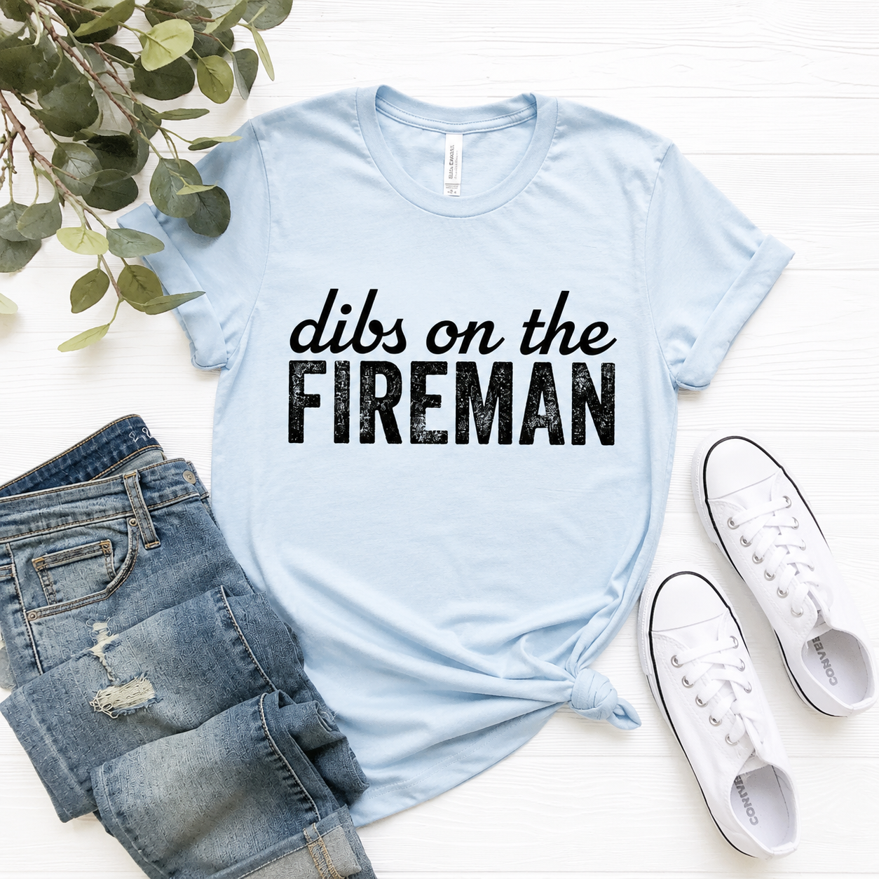 Dibs On The Fireman, Wife Shirt, Firefighter Wife Gift, Firefighter Girlfriend, Firefighter Wife Shirt, Firefighter GF Shirt