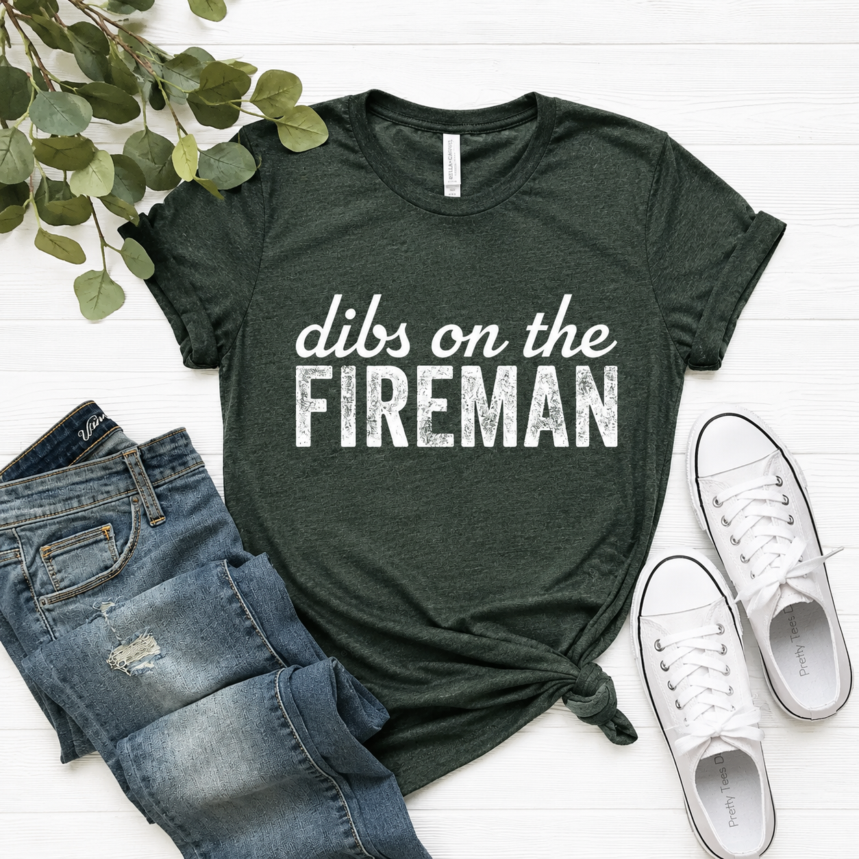 Dibs On The Fireman, Wife Shirt, Firefighter Wife Gift, Firefighter Girlfriend, Firefighter Wife Shirt, Firefighter GF Shirt