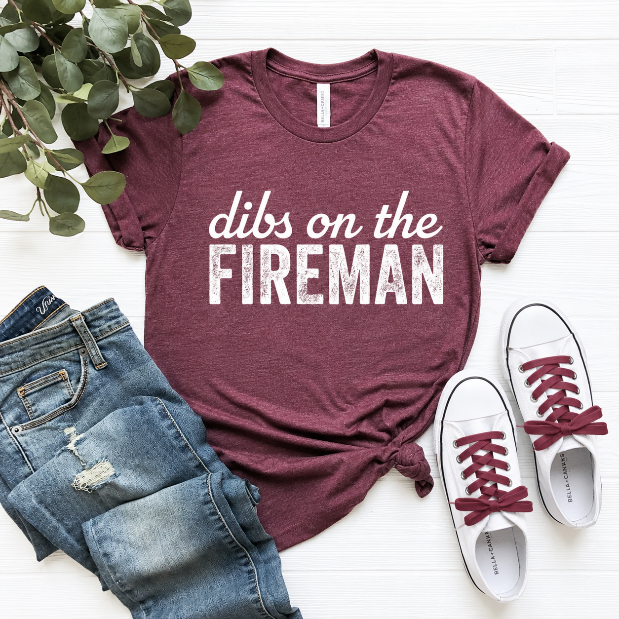 Dibs On The Fireman, Wife Shirt, Firefighter Wife Gift, Firefighter Girlfriend, Firefighter Wife Shirt, Firefighter GF Shirt