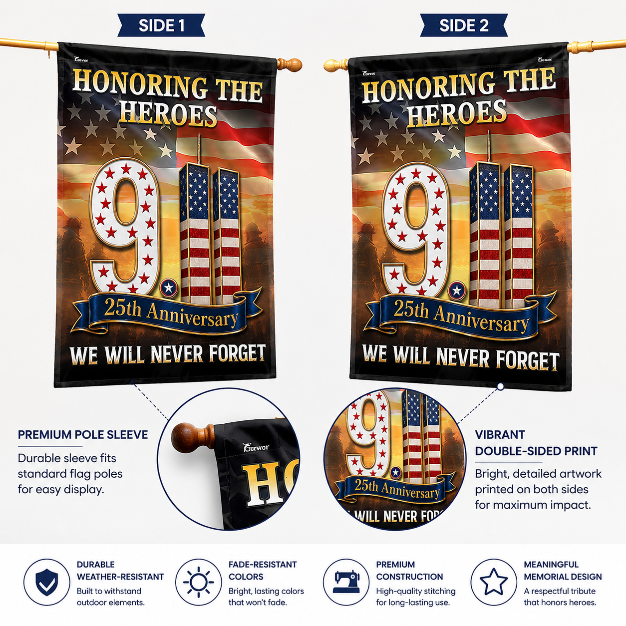 Honoring The Heroes 25th Anniversary – 9/11 Memorial Flag