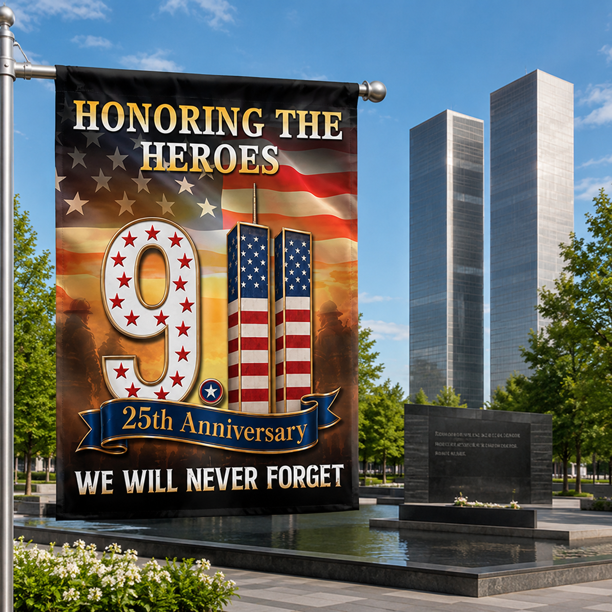 Honoring The Heroes 25th Anniversary – 9/11 Memorial Flag