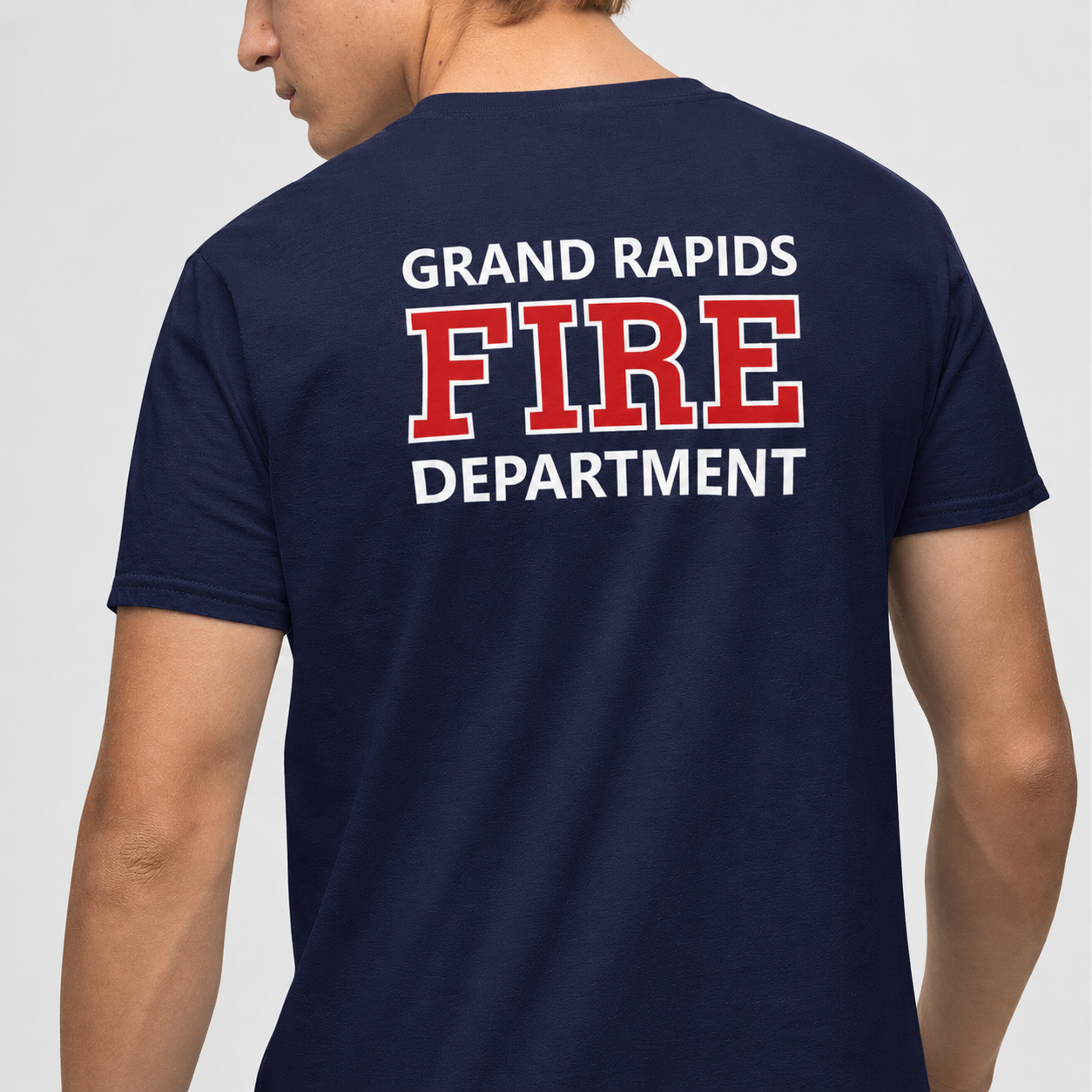 Firefighter Adult Tshirt with Maltese Cross - Custom Name Front & Optional Back