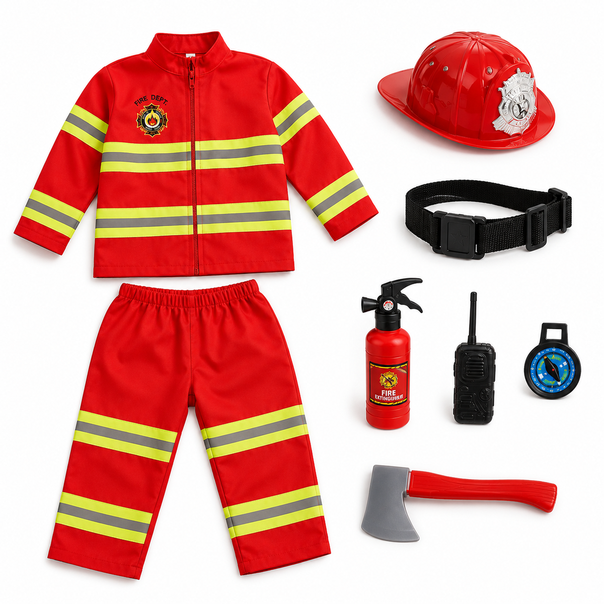 Kinder Feuerwehrmann Cosplay Kostüm Jungen Mädchen Halloween Karneval Party Sam Feuerwehrmann Uniform Arbeitskleidung Weihnachtsgeschenk