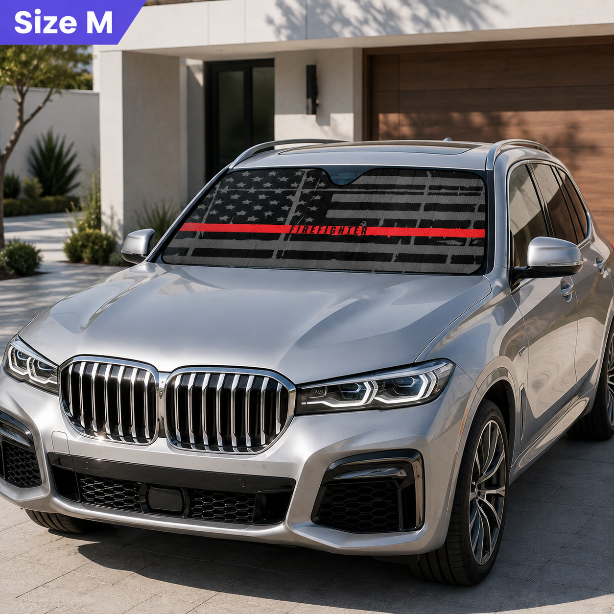 Firefighter Thin Red Line - Car Windshield Sunshade