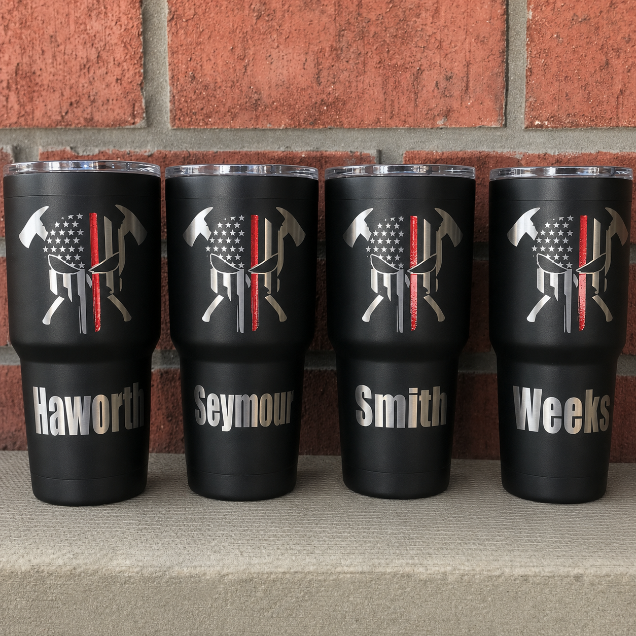 Firefighter and Police Tumbler - Thin Red Or Blue Line