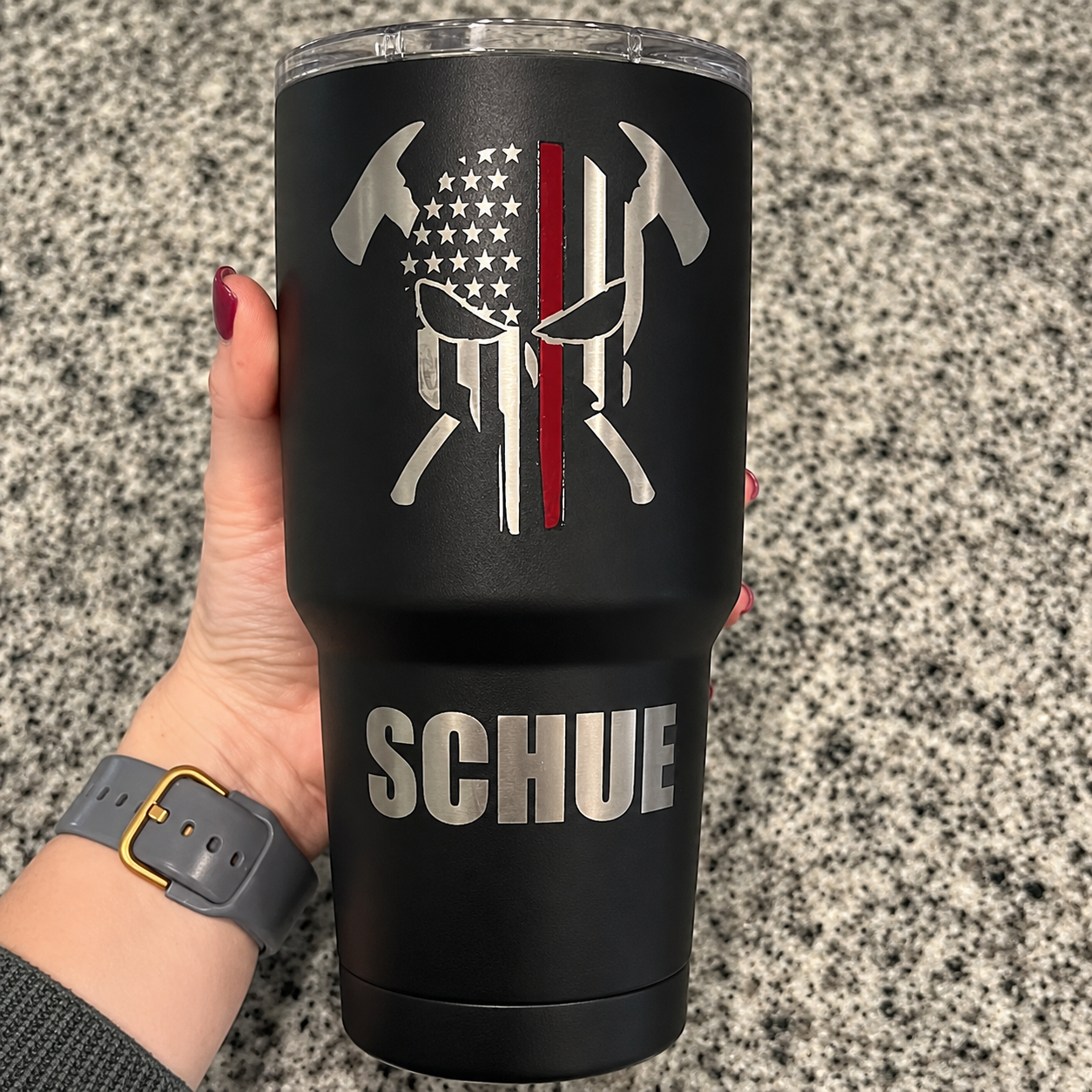 Firefighter and Police Tumbler - Thin Red Or Blue Line