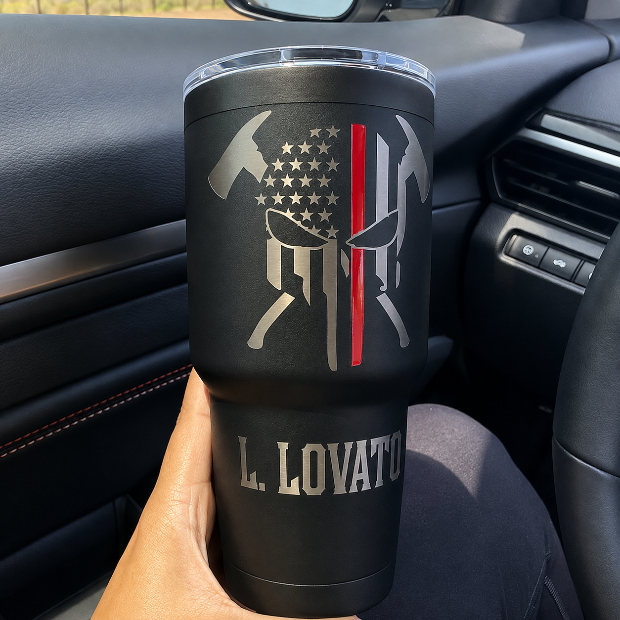 Firefighter and Police Tumbler - Thin Red Or Blue Line