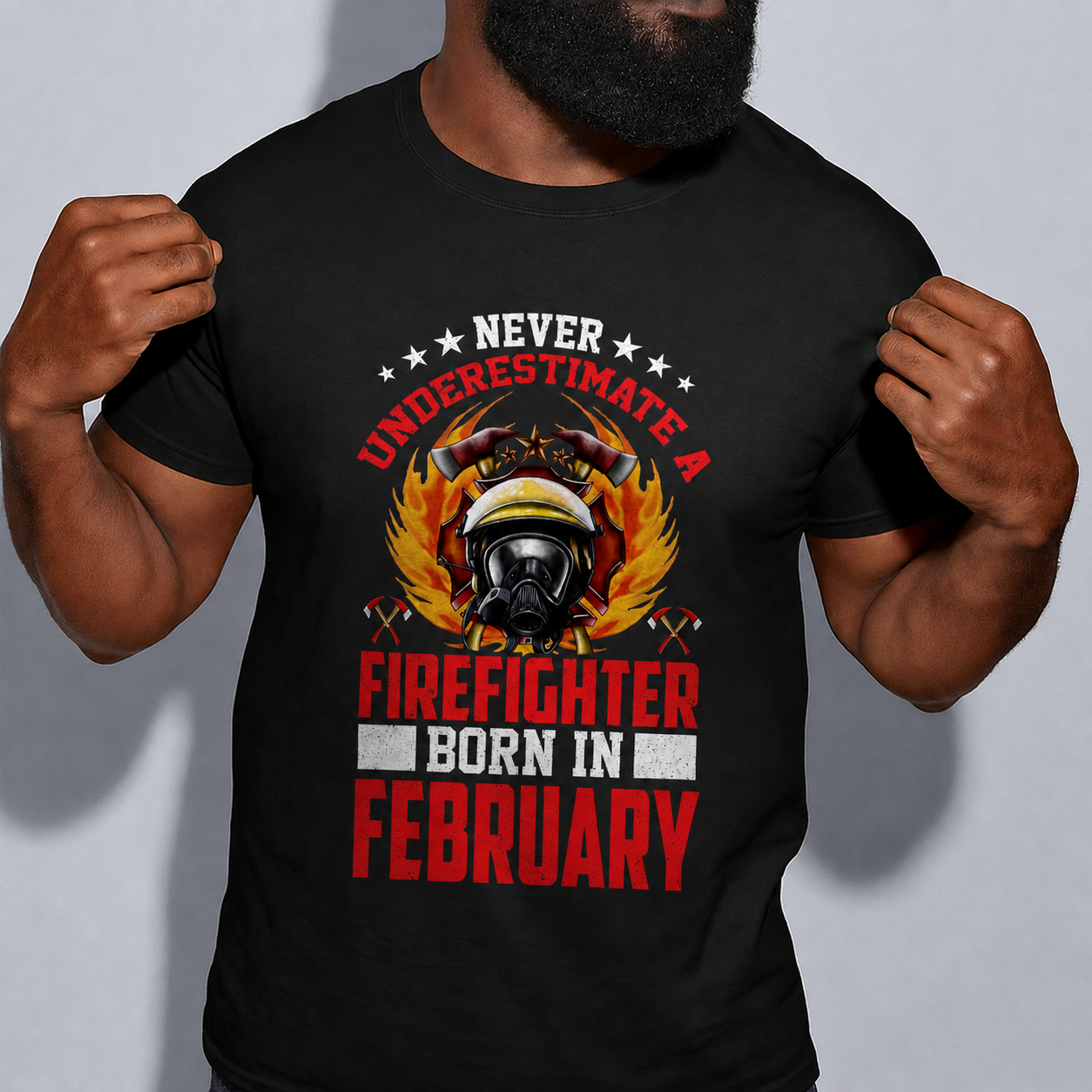Firefighter Birthday T-Shirt – Born To Be A Hero | All 12 Months Available