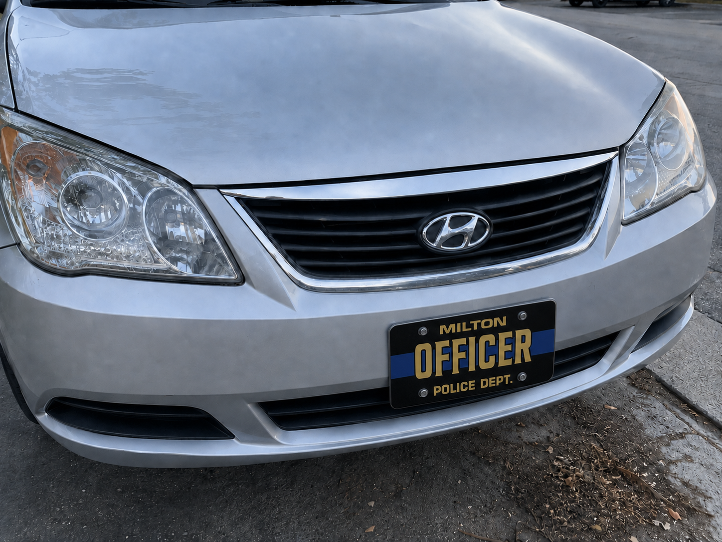 Personalized Police Blue Line License Plate