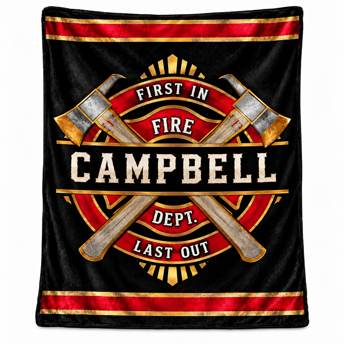 Personalisierte Feuerwehrdecke – Individuelles Design mit Feuerwehrnamen