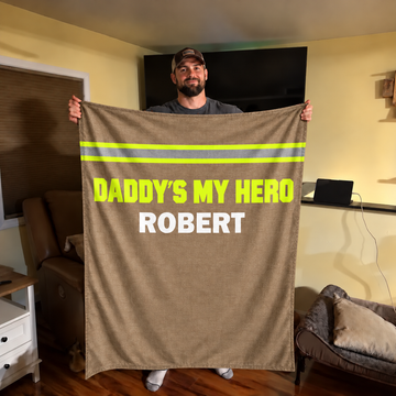 Couverture personnalisée pour pompiers - Motif personnalisé avec le nom du pompier