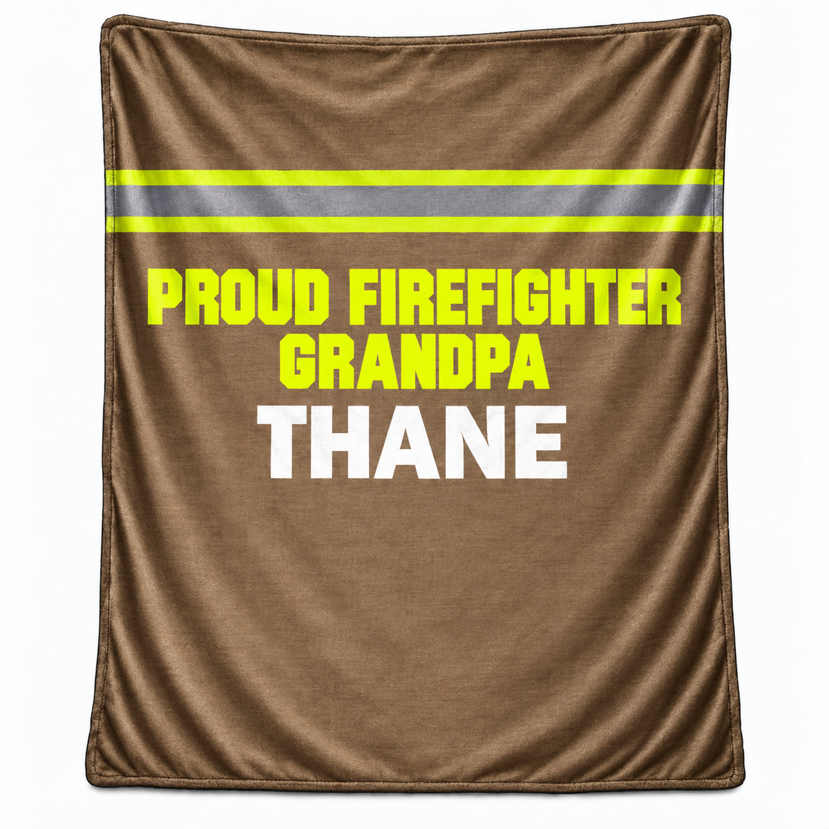 Couverture personnalisée pour pompiers - Motif personnalisé avec le nom du pompier