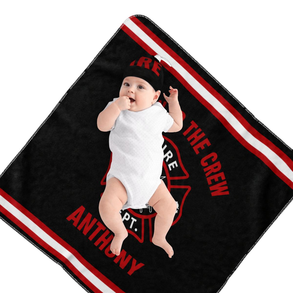 Baby Swaddle Blanket & Beanie Hat Set - New To The Crew