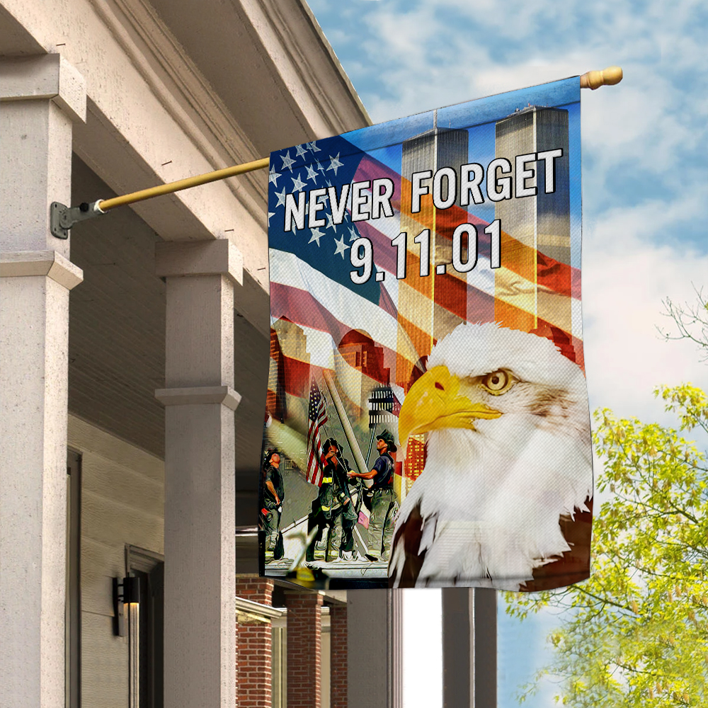 September 11 Never Forget Flag - 9/11 Memorial Patriotic Flag