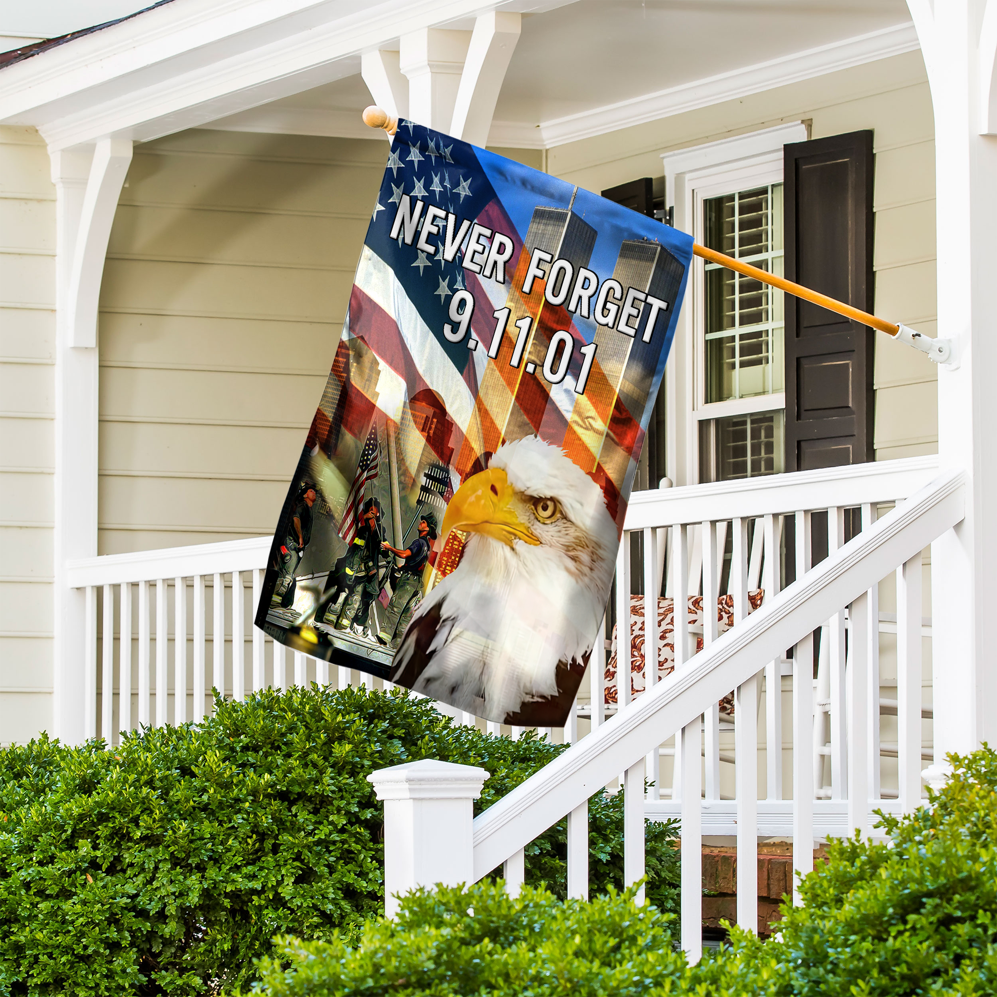 September 11 Never Forget Flag - 9/11 Memorial Patriotic Flag