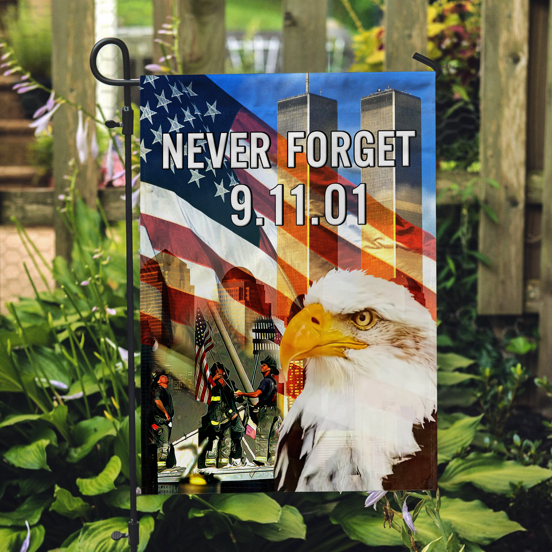 Flagge zum Gedenken an den 11. September – Patriotische Flagge zum 9/11-Mahnmal