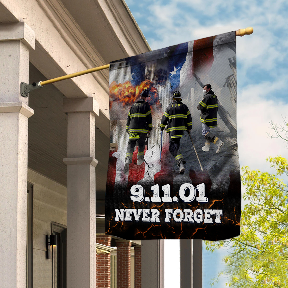 FDNY 9/11 Heroes Memorial Flag - Never Forget Firefighters Patriotic Flag