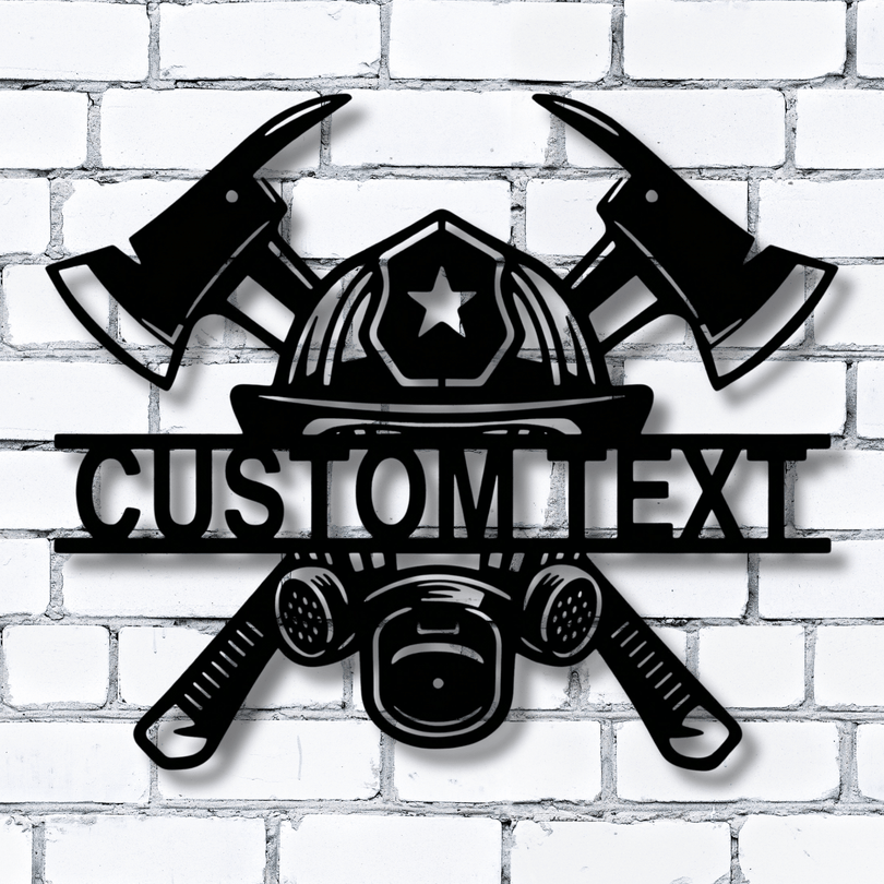 Custom Firefighter Metal Wall Sign