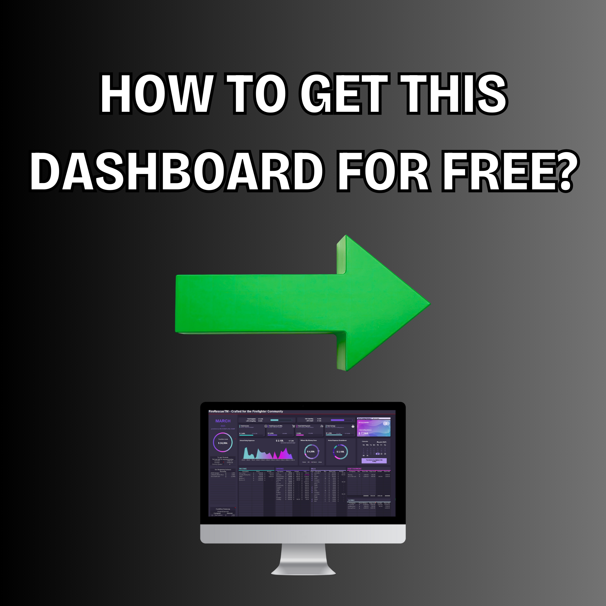 Monatliches Budget-Dashboard – entwickelt für die Feuerwehr-Community von FireRescue™
