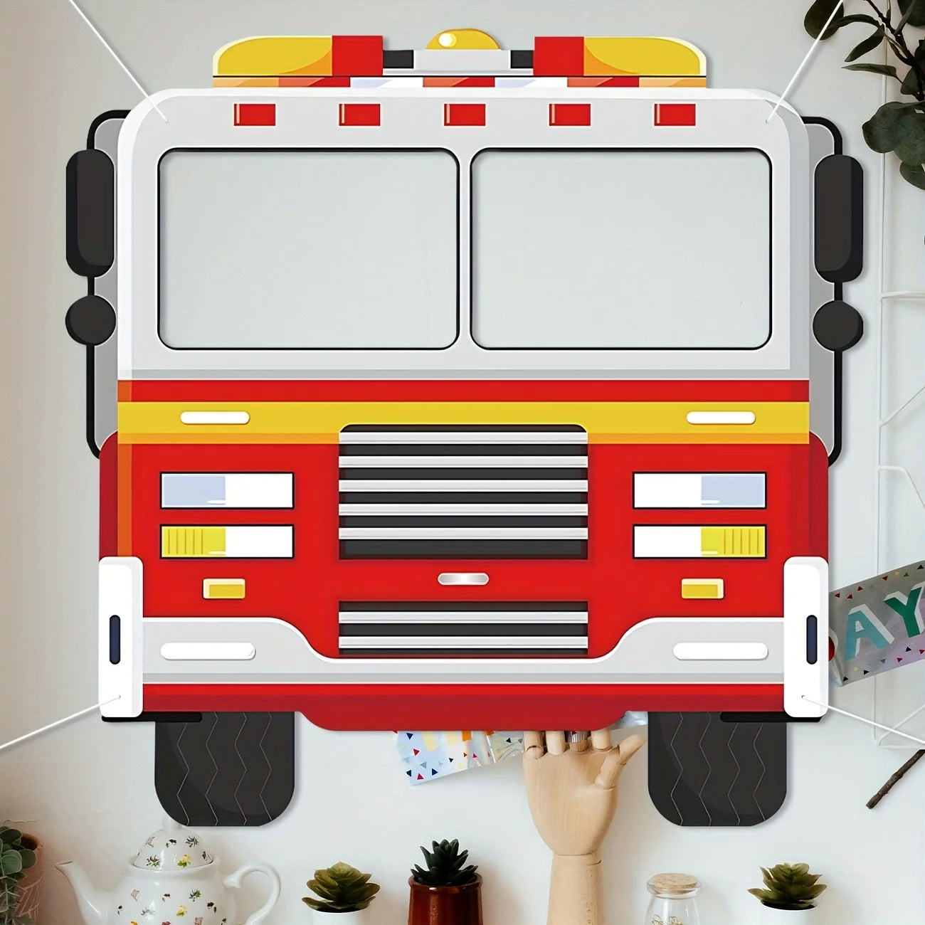 Foto-Requisite Feuerwehrauto – 2D-Bannerrahmen