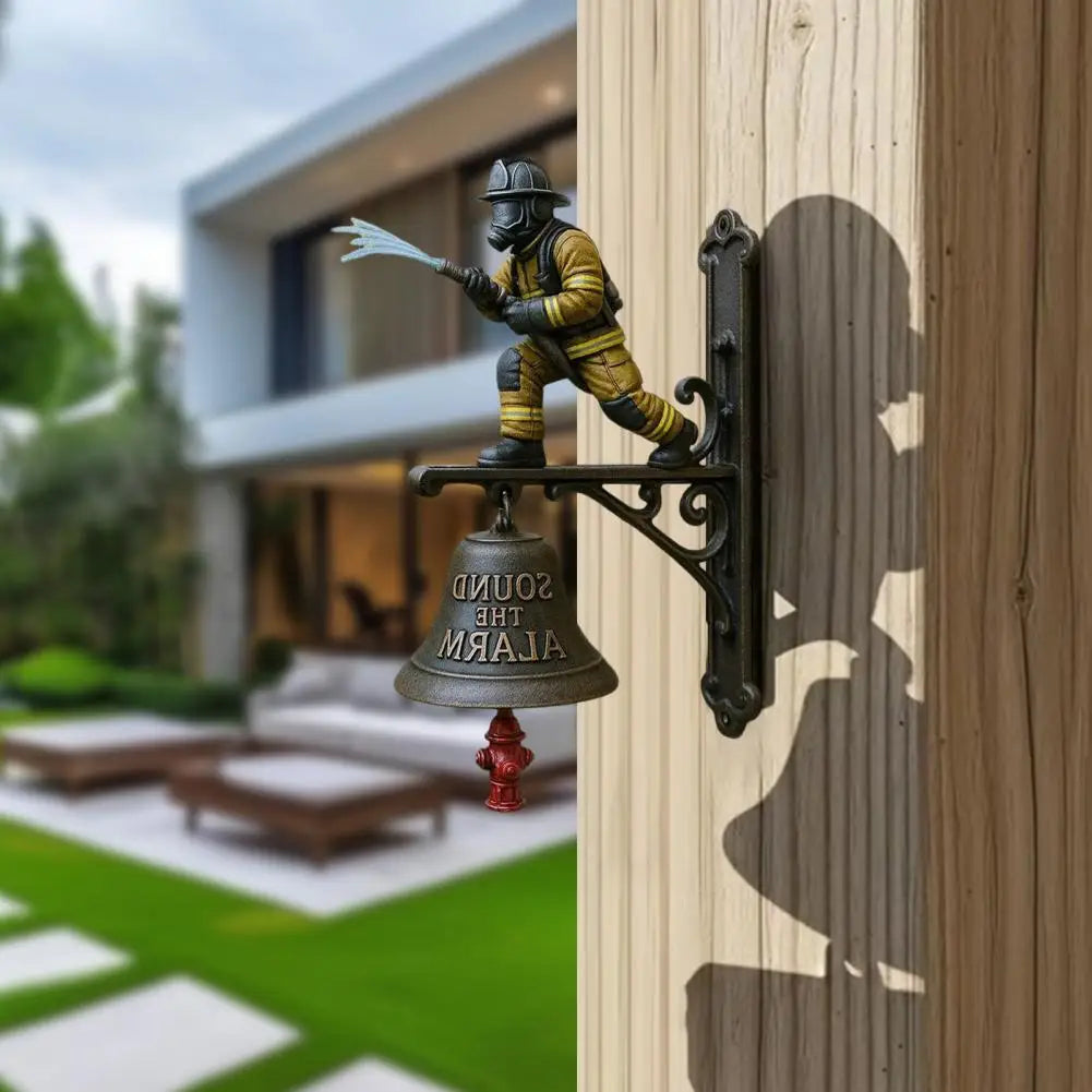 Firefighter Doorbell - Metal Wall Mount Sound Alarm