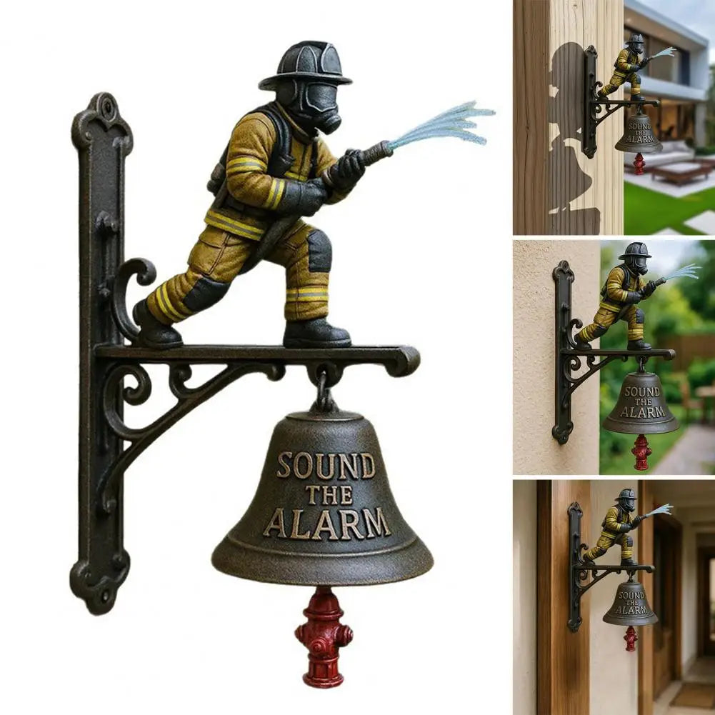 Firefighter Doorbell - Metal Wall Mount Sound Alarm