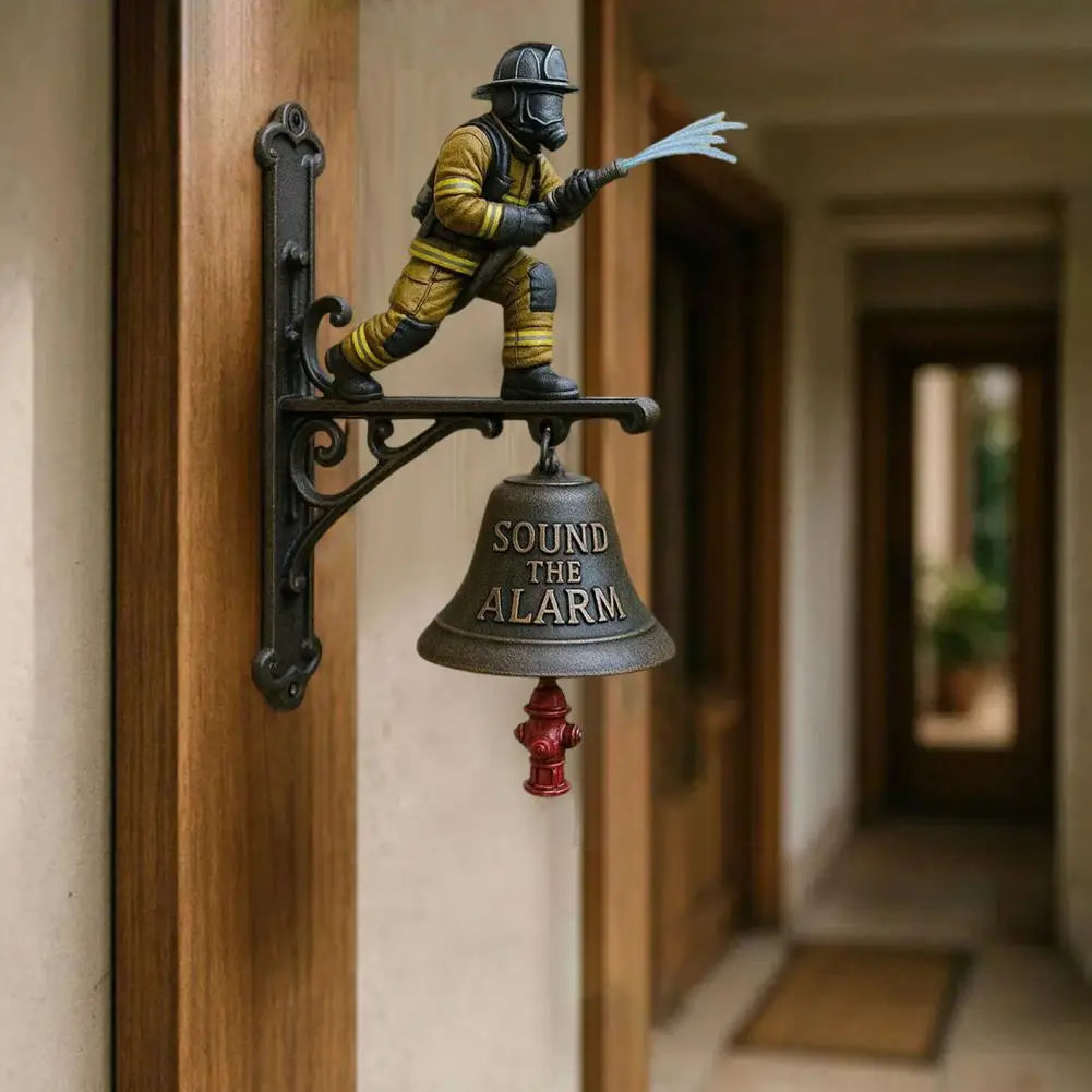 Firefighter Doorbell - Metal Wall Mount Sound Alarm