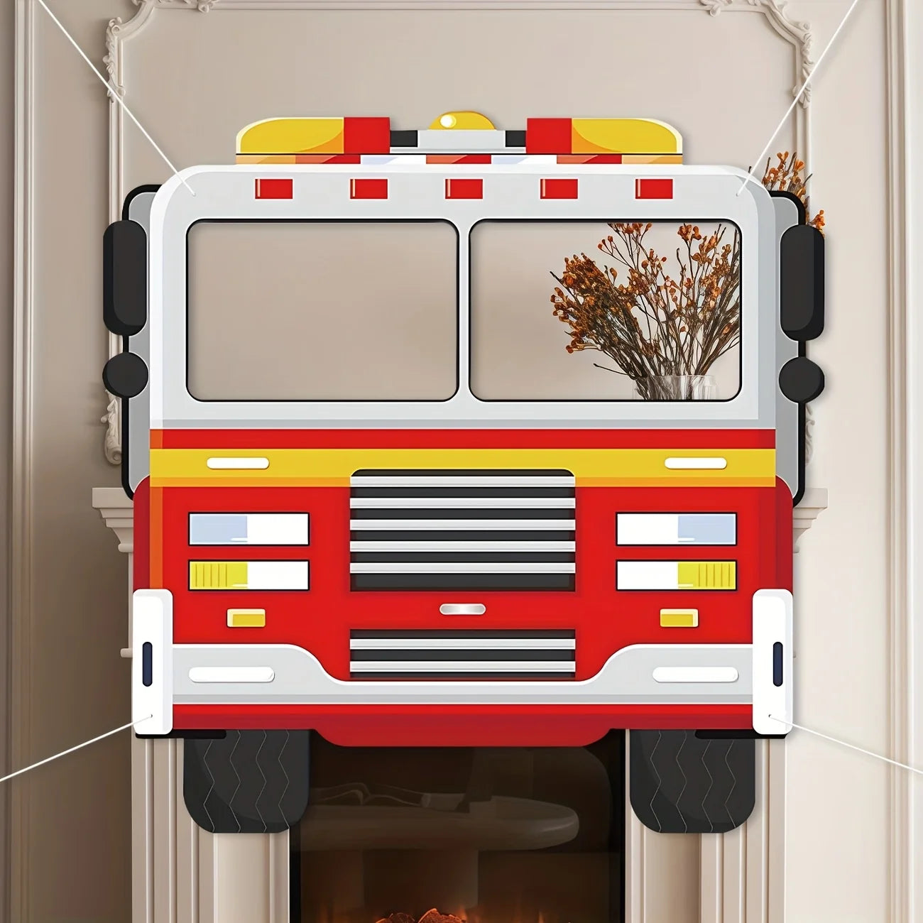 Foto-Requisite Feuerwehrauto – 2D-Bannerrahmen