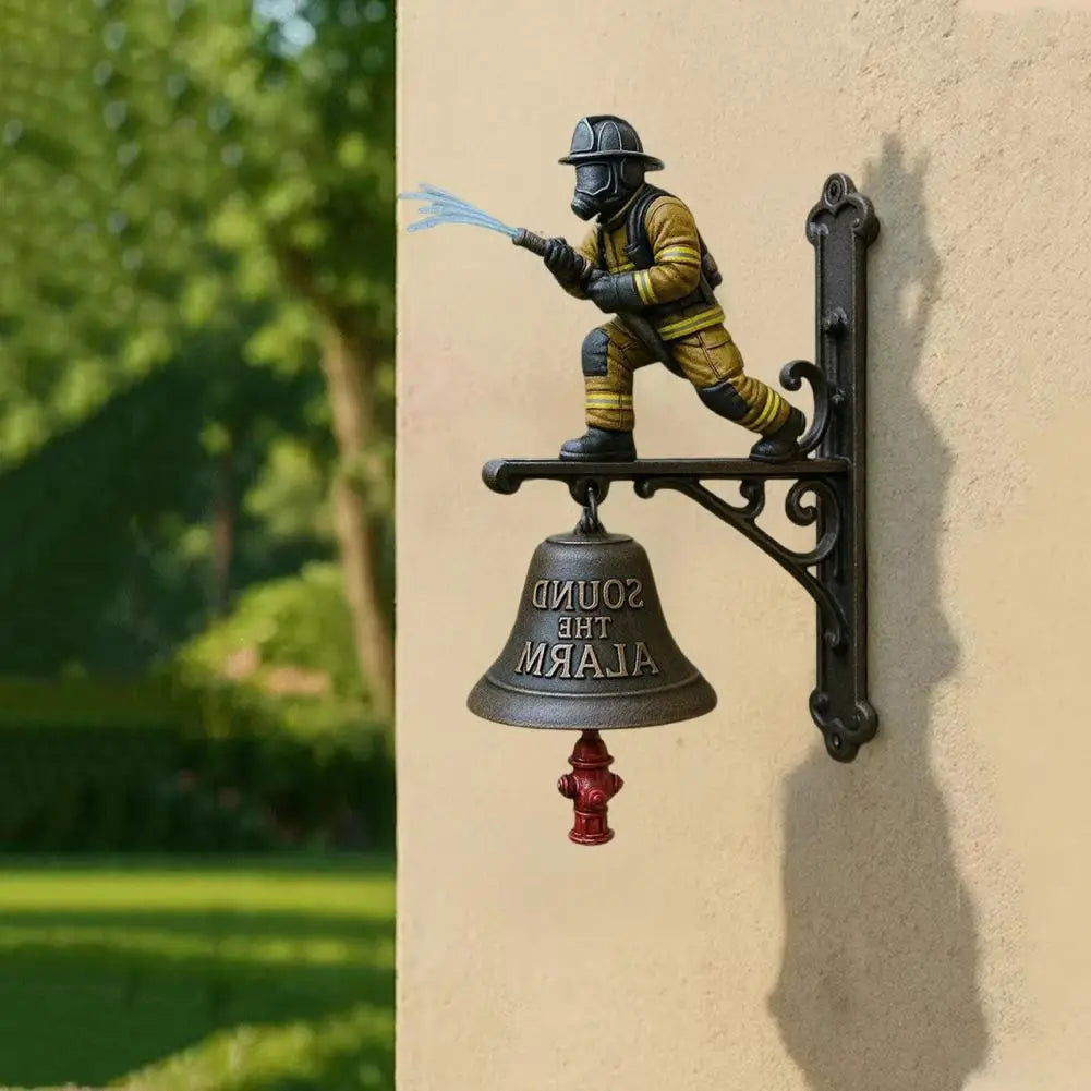 Firefighter Doorbell - Metal Wall Mount Sound Alarm