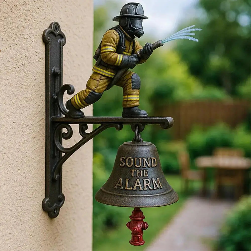 Firefighter Doorbell - Metal Wall Mount Sound Alarm
