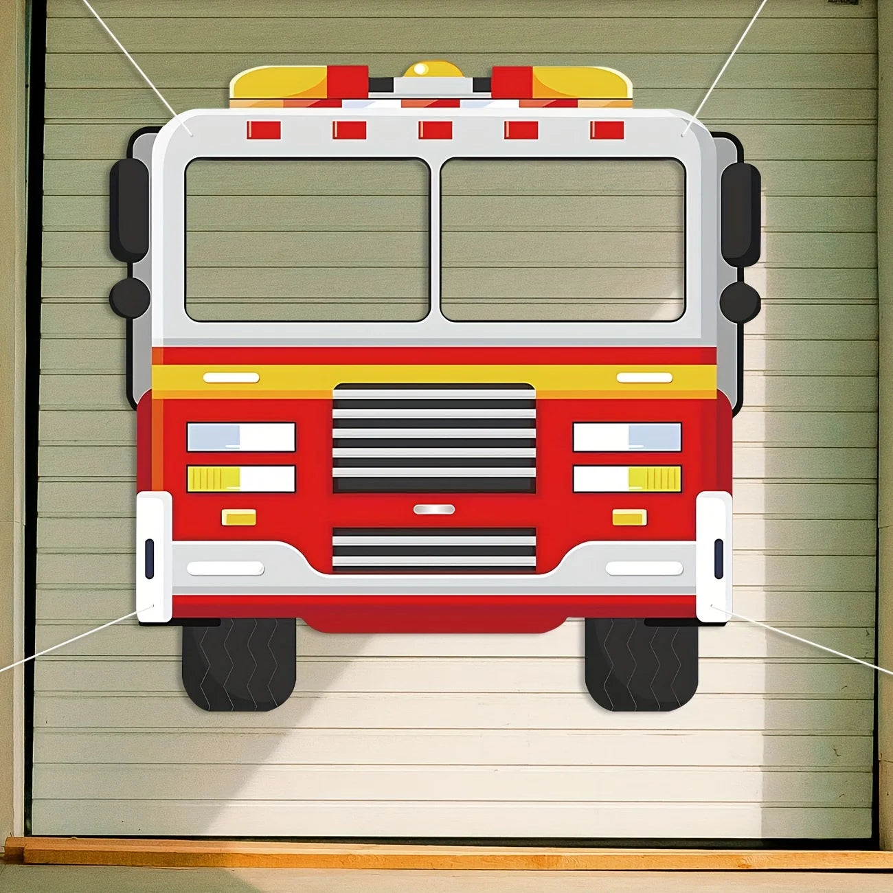 Foto-Requisite Feuerwehrauto – 2D-Bannerrahmen