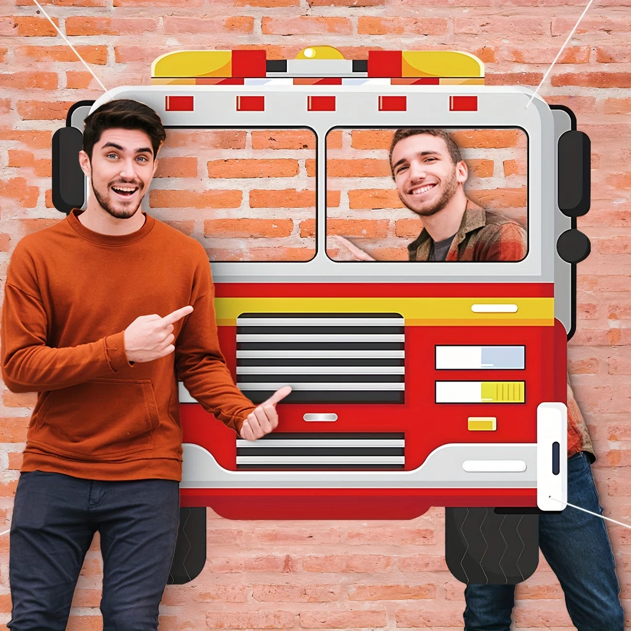 Foto-Requisite Feuerwehrauto – 2D-Bannerrahmen