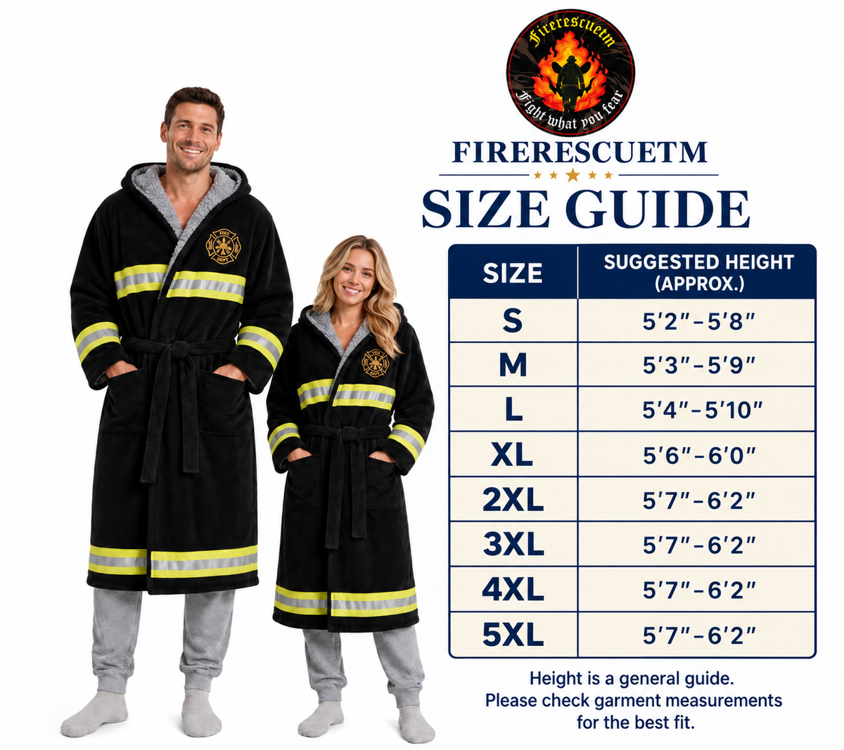 Firefighter Soft Fluffy Hooded Bathrobe - Perfect Gifts For Firefighter