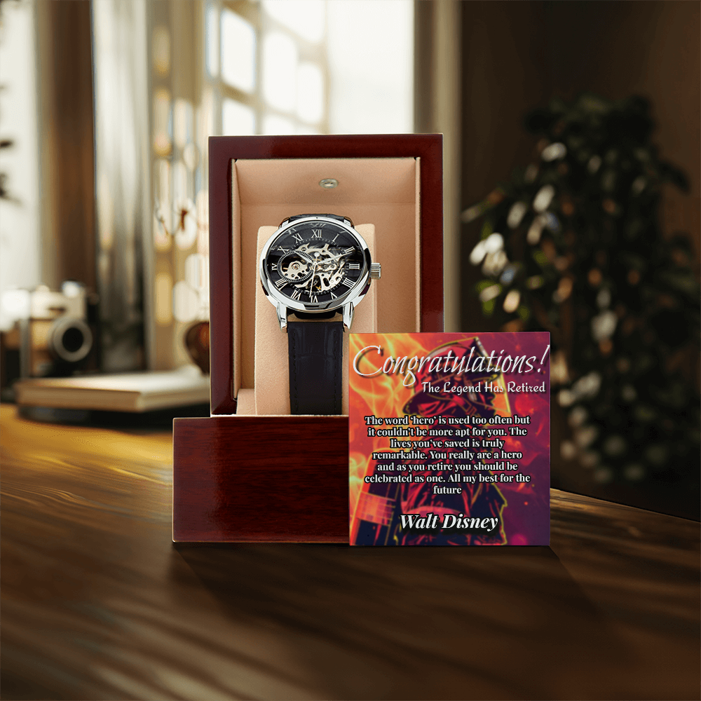 Firefighter Retirement Congratulation Watch - Custom Name Gift
