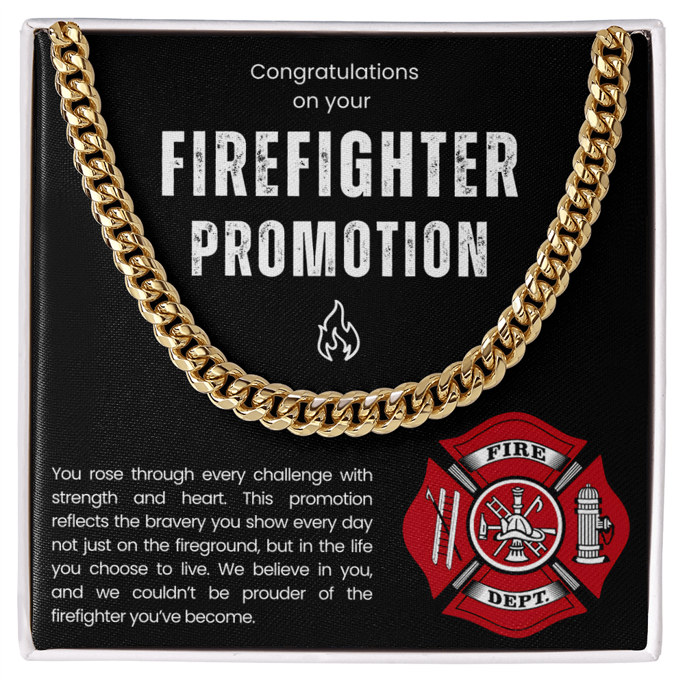 Halskette zur Beförderung von Feuerwehrleuten – Geschenk für Helden – Eine Hommage an den Mut