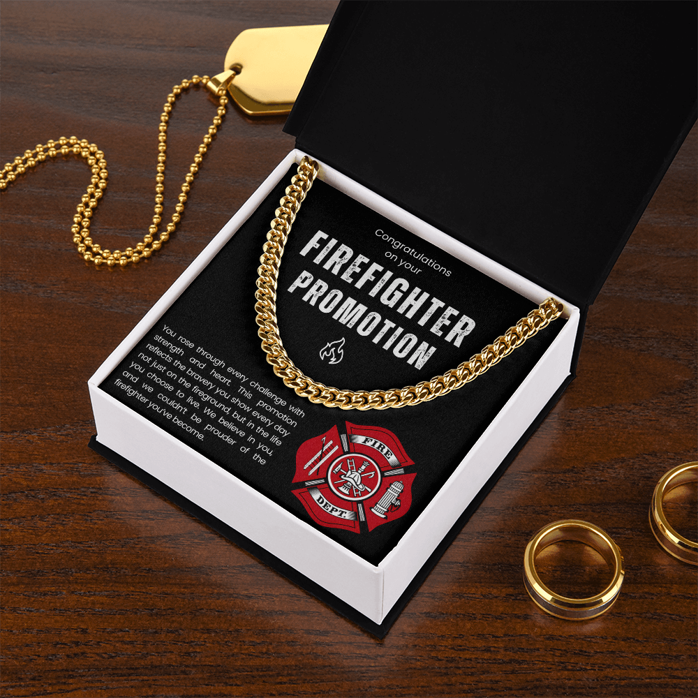 Halskette zur Beförderung von Feuerwehrleuten – Geschenk für Helden – Eine Hommage an den Mut