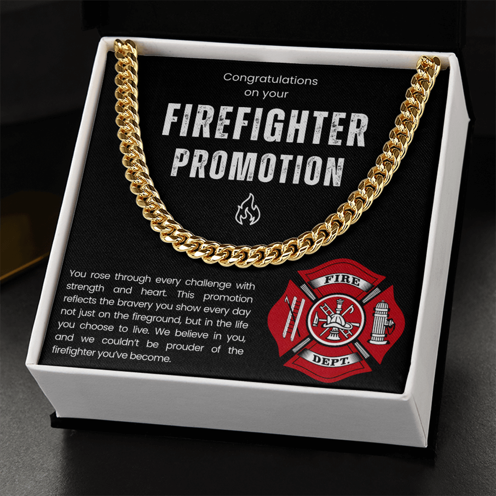 Halskette zur Beförderung von Feuerwehrleuten – Geschenk für Helden – Eine Hommage an den Mut