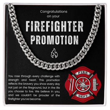 Halskette zur Beförderung von Feuerwehrleuten – Geschenk für Helden – Eine Hommage an den Mut