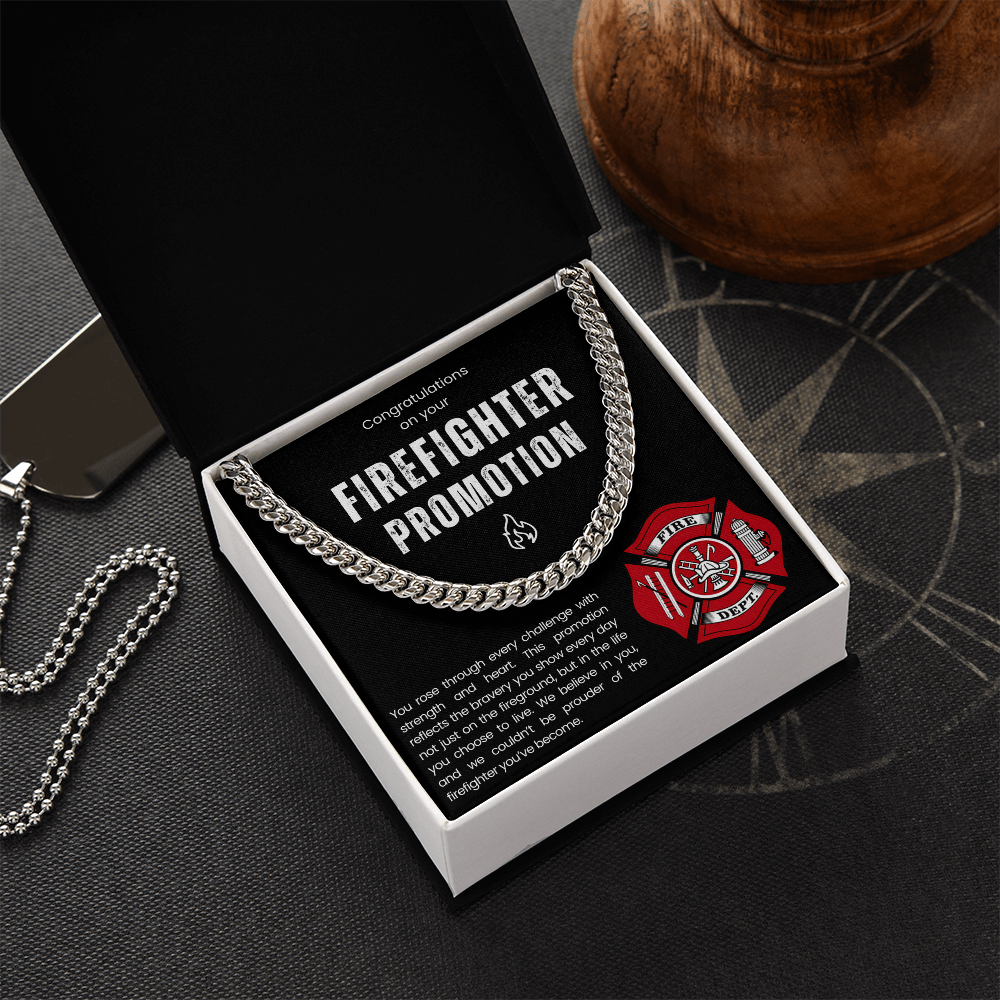 Firefighter Promotion Necklace Gift For Hero - A Tribute to Bravery
