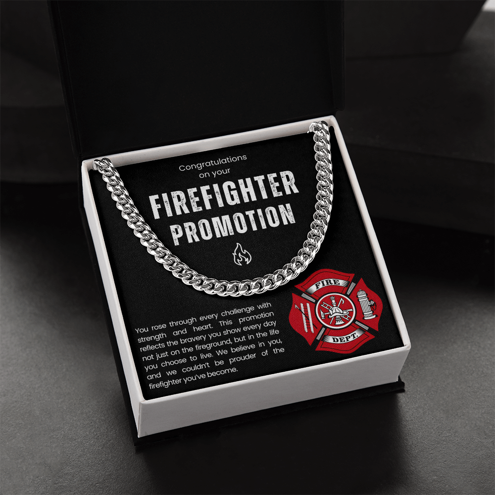 Halskette zur Beförderung von Feuerwehrleuten – Geschenk für Helden – Eine Hommage an den Mut