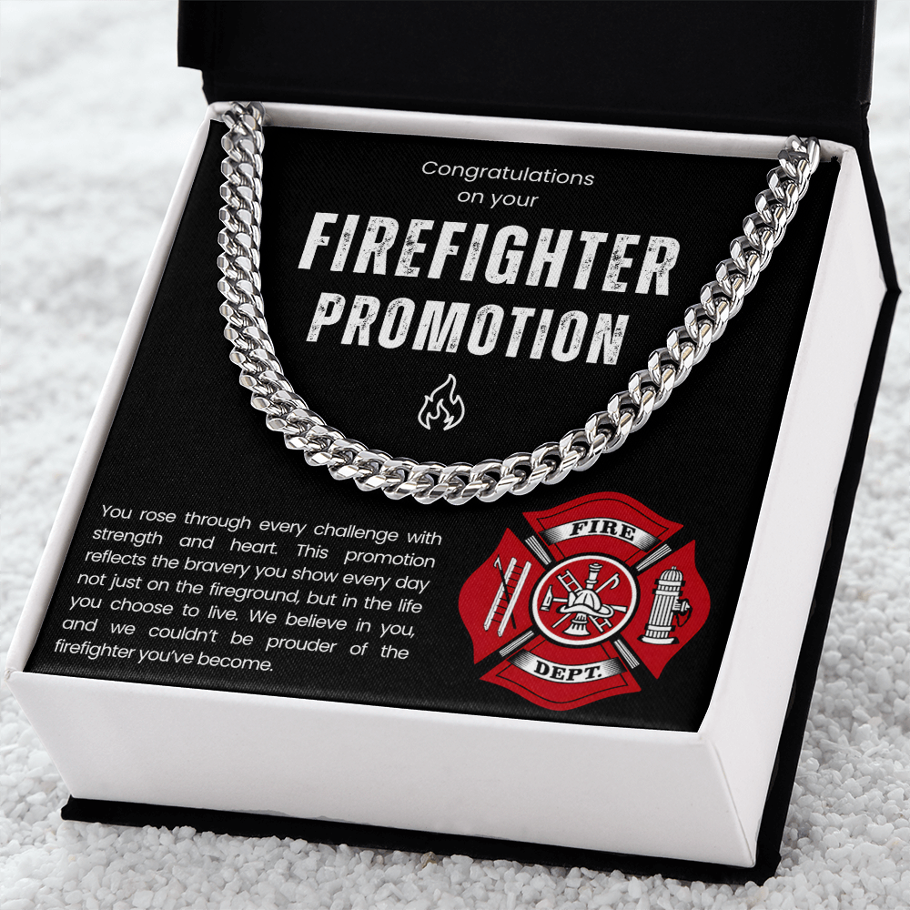 Halskette zur Beförderung von Feuerwehrleuten – Geschenk für Helden – Eine Hommage an den Mut