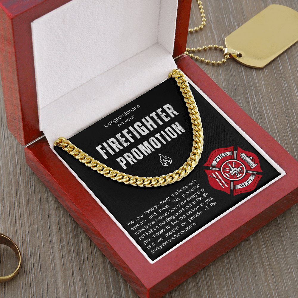 Halskette zur Beförderung von Feuerwehrleuten – Geschenk für Helden – Eine Hommage an den Mut