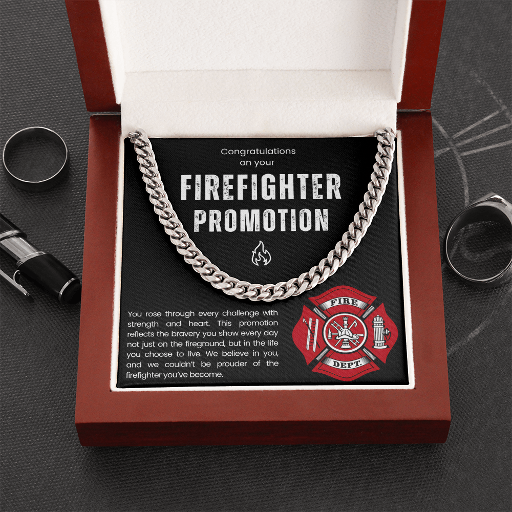Halskette zur Beförderung von Feuerwehrleuten – Geschenk für Helden – Eine Hommage an den Mut