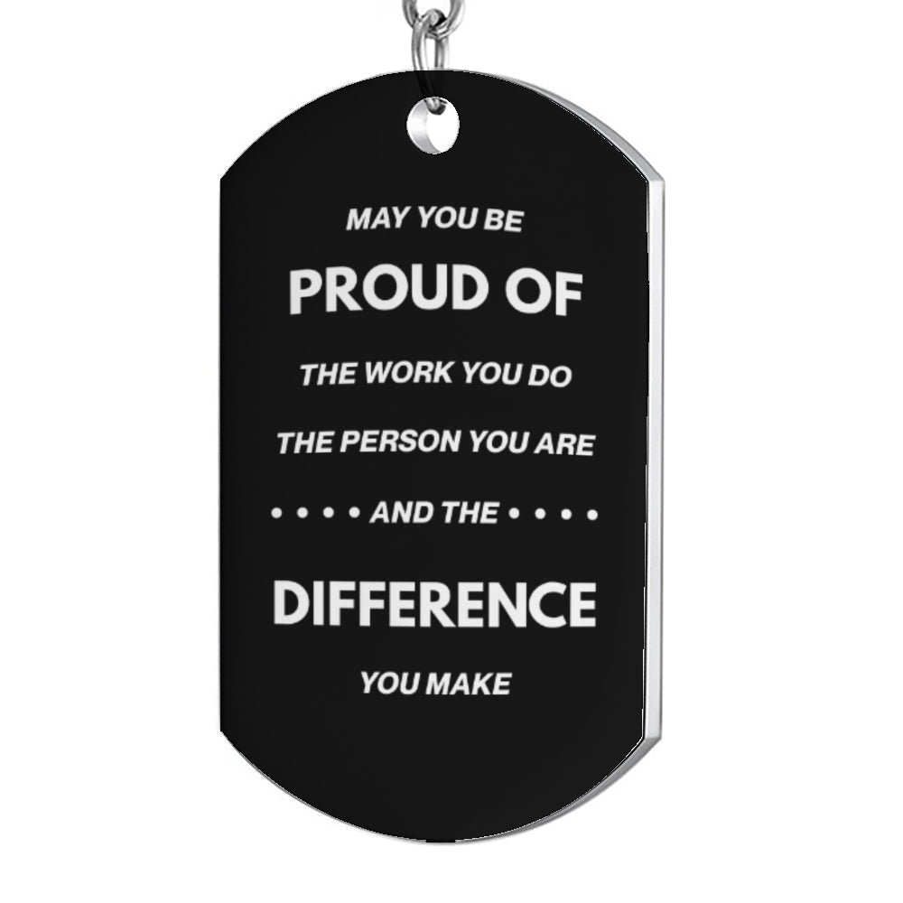 Custom Firefighter Keychain - Personalized Name Fire Dept