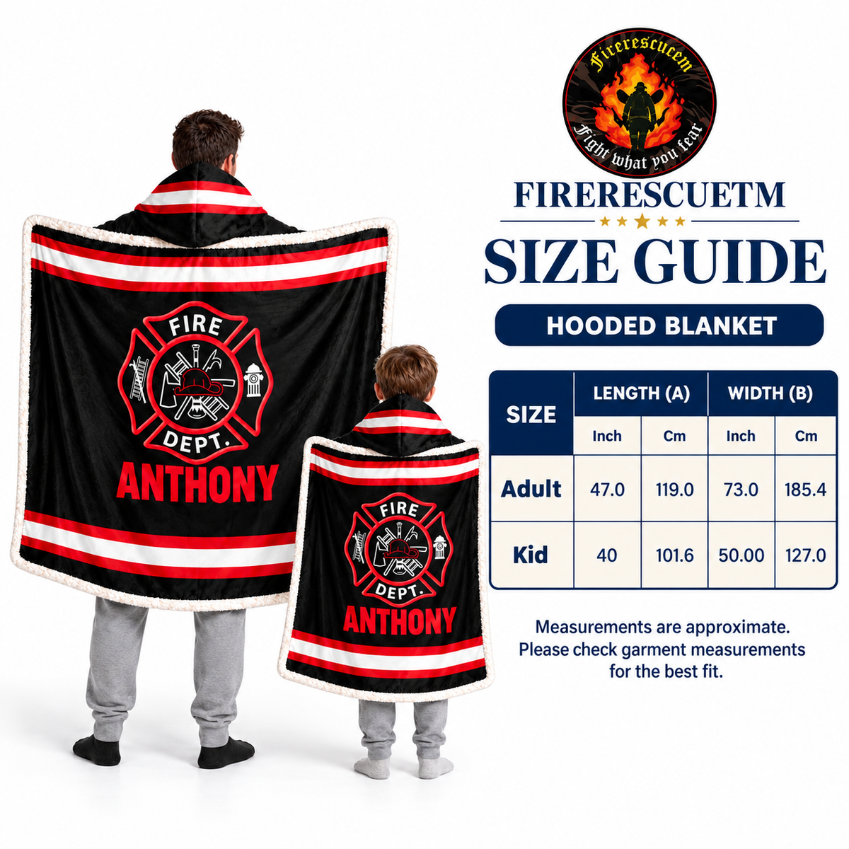 Personalisierte Feuerwehrdecke – Individuelles Design mit Feuerwehrnamen