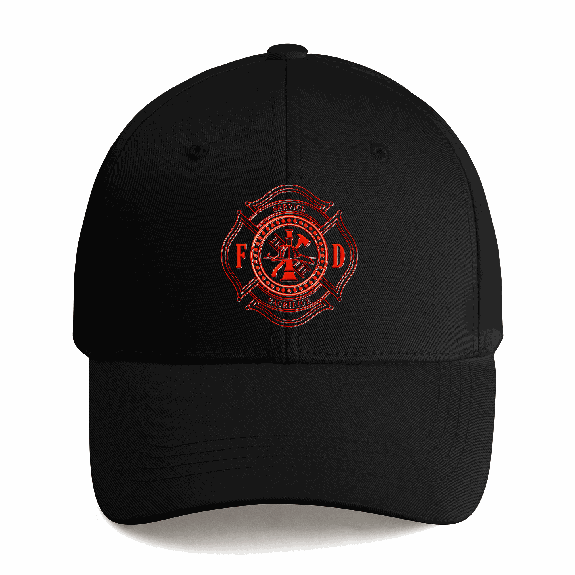 Firefighter Embroidered Cap - Firefighter Logo Custom Name